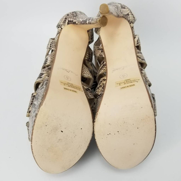 Anne Michelle Flashback-08 Platform Heels Snakeskin Lace Up Shoe Size 9 - Picture 10 of 12